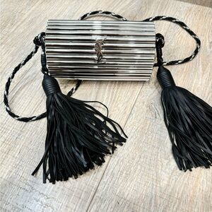 Authentic SAINT LAURENT Ribbed Plexiglass clutch